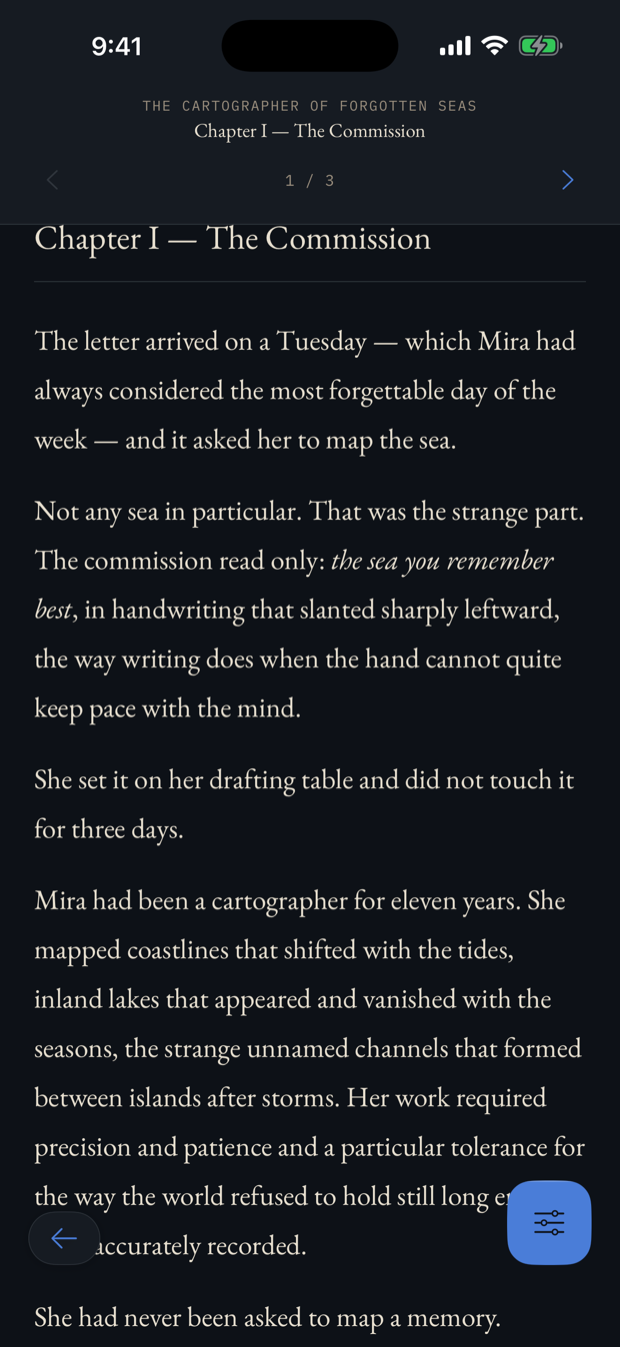 Reading a chapter in Verso